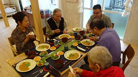 みなさんでいただくお昼ご飯は最高です。