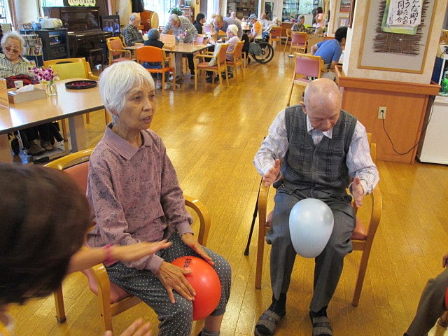 太ももと足のトレーニング中