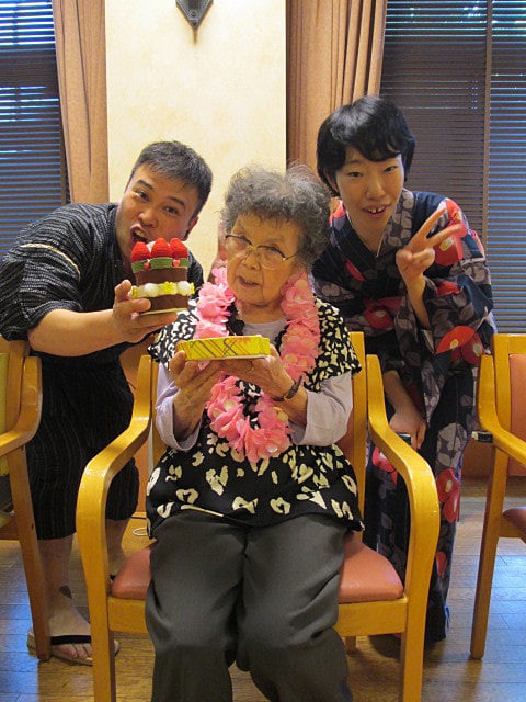 誕生日ケーキと一緒に！